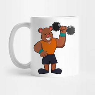 Bear at Bodybuilding with Dumbbell Mug